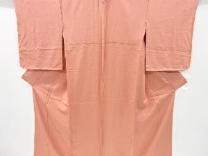 リサイクル　のり散らし模様織り出し一つ紋色無地着物